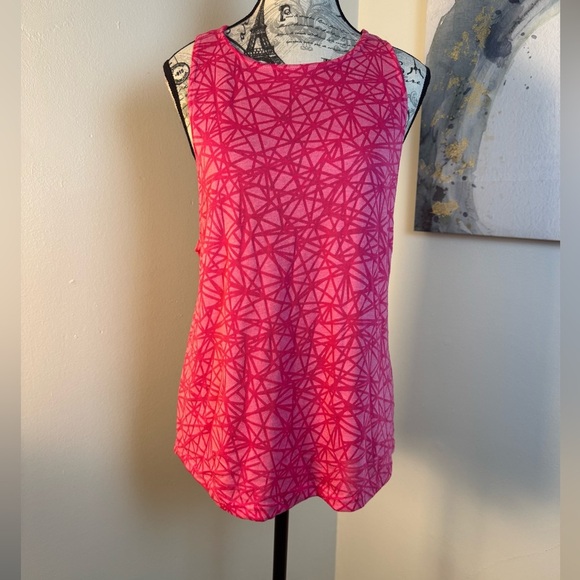 BCG Pink Geometric Pink Sleeveless Athletic TankTop Size Medium - Picture 1 of 8